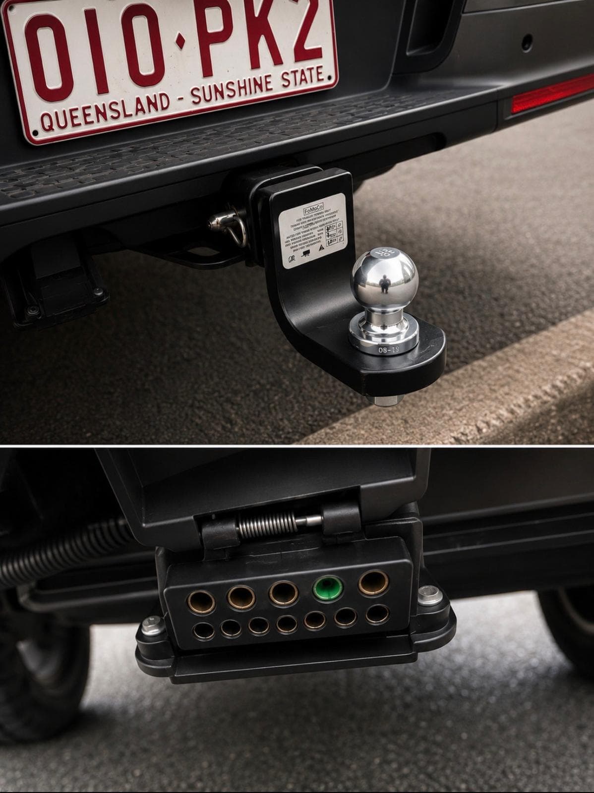 Amarok tow bar and electronic brake controller fitted